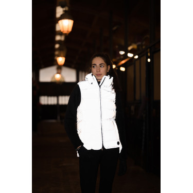 Gewatteerde mouwloze damesbodywarmer Horze reflecterend Gewatteerde mouwloze damesbodywarmer Horze reflecterend
