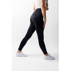 Pantalon d'équitation Horze Evelyn fond intégral femme Marine foncé Bleu