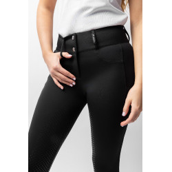 Pantalon d'équitation Horze Evelyn fond intégral femme Noir Pantalon d'équitation Horze Evelyn fond intégral femme Noir