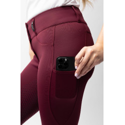 Pantalon d'équitation Horze Evelyn fond intégral femme Port Royale Bordeaux Pantalon d'équitation Horze Evelyn fond intégral femme Port Royale Bordeaux