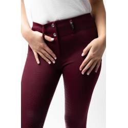 Pantalon d'équitation Horze Evelyn fond intégral femme Port Royale Bordeaux Pantalon d'équitation Horze Evelyn fond intégral femme Port Royale Bordeaux