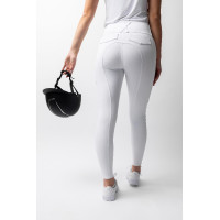 Pantalon d'équitation Horze Leonie fond intégral femme Blanc brillant
