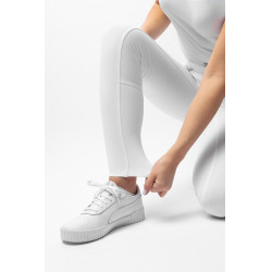 Pantalon Horze Grand Prix III Show fond intégral femme Blanc brillant