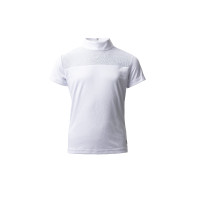 Wedstrijdpolo Horze Kaya kind strass Blanc brillant