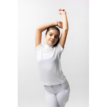 Polo de concours Horze Kaya enfant strass Polo de concours Horze Kaya enfant strass