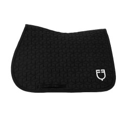Tapis de selle de saut en matelassage cubique Equestro Noir