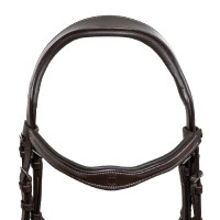 Anatomisch hoofdstel met Equestro-logo Donkerbruin