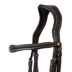 Anatomisch hoofdstel met Equestro-logo Donkerbruin