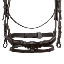 Anatomisch hoofdstel met Equestro-logo Donkerbruin