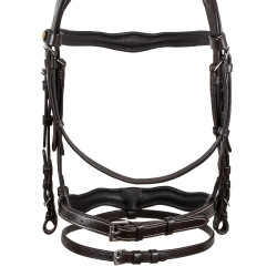 Anatomisch hoofdstel met Equestro-logo Donkerbruin