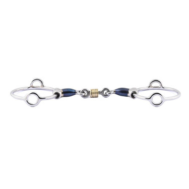 Mors Blue Steel Jump'In releveur dubbel gebroken met ringen in koper Mors Blue Steel Jump'In releveur dubbel gebroken met ringen in koper