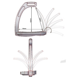 Beugels Air Safety System Jin Stirrup Junior Glanzend aluminium Beugels Air Safety System Jin Stirrup Junior Glanzend aluminium