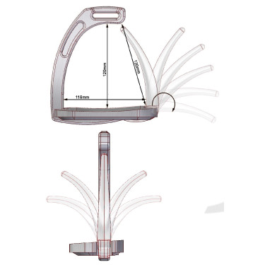 Beugels Air Safety System Jin Stirrup Junior Zwart Beugels Air Safety System Jin Stirrup Junior Zwart