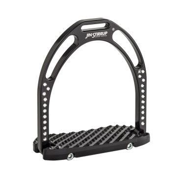 Etriers precious aluminium Jin Stirrup Noir strass