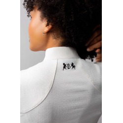 Chemise de concours B Vertigo Liv scintillante femme Blanc brillant