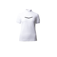 Glinsterend wedstrijdshirt Horze Taylor dames Glanzend wit