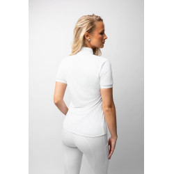 Chemise de concours scintillante Horze Taylor femme Blanc brillant