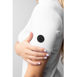 Chemise de concours scintillante Horze Taylor femme Blanc brillant
