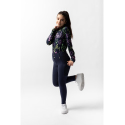 Pantalon d'équitation Horze Mira enfant fond intégral Ouverture Bleu marine