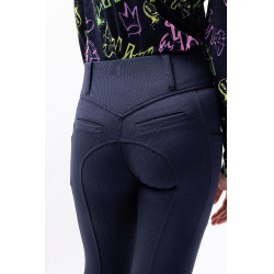 Rijbroek Horze Mira kinderen met full seat Opening Marineblauw