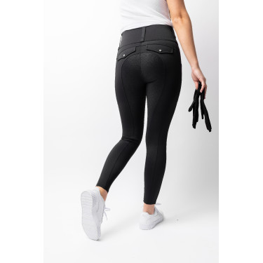 Hybride legging Horze Anya dames fullgrip Zwart Hybride legging Horze Anya dames fullgrip Zwart