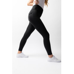 Legging Hybrid Horze Anya femme fullgrip Noir