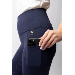 Hoogwaardige legging met volledige siliconen zitvlak Gillian Horze dames Opening Marineblauw Hoogwaardige legging met volledige siliconen zitvlak Gillian Horze dames Opening Marineblauw