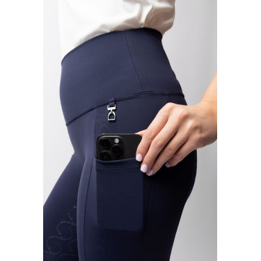 Hoogwaardige legging met volledige siliconen zitvlak Gillian Horze dames Opening Marineblauw Hoogwaardige legging met volledige siliconen zitvlak Gillian Horze dames Opening Marineblauw