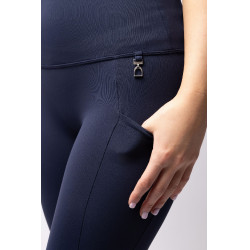 Legging taille haute fond intégral silicone Gillian Horze femme Ouverture Bleu marine Legging taille haute fond intégral silicone Gillian Horze femme Ouverture Bleu marine