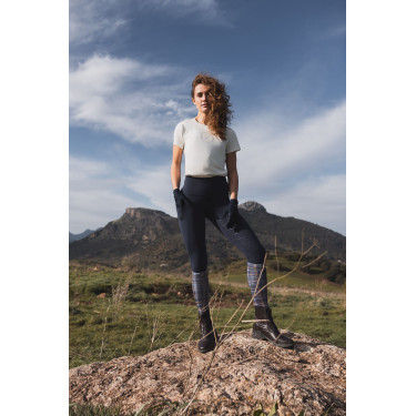 Hoogwaardige legging met volledige siliconen zitvlak Gillian Horze dames Opening Marineblauw Hoogwaardige legging met volledige siliconen zitvlak Gillian Horze dames Opening Marineblauw