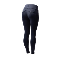 Hybride legging Horze Anya dames fullgrip Donker marineblauw