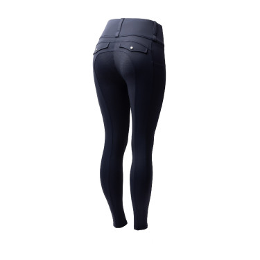 Hybride legging Horze Anya dames fullgrip Donker marineblauw