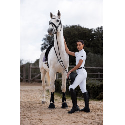 Legging Hybrid Horze Anya femme fullgrip Blanc brillant