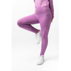 Legging à fond intégral Gillian pour enfant Horze Pensée pâle Violet Legging à fond intégral Gillian pour enfant Horze Pensée pâle Violet