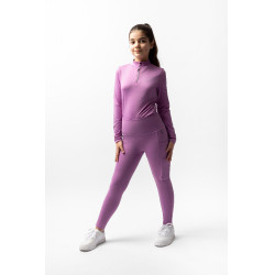 Legging à fond intégral Gillian pour enfant Horze Pensée pâle Violet Legging à fond intégral Gillian pour enfant Horze Pensée pâle Violet