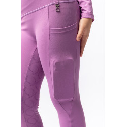 Legging à fond intégral Gillian pour enfant Horze Pensée pâle Violet Legging à fond intégral Gillian pour enfant Horze Pensée pâle Violet