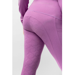 Legging à fond intégral Gillian pour enfant Horze Pensée pâle Violet Legging à fond intégral Gillian pour enfant Horze Pensée pâle Violet