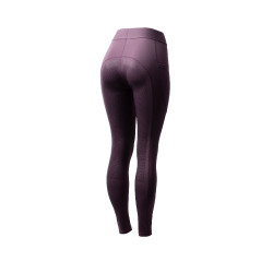Legging d'équitation Horze Maia fond intégral femme Prune noir Violet Legging d'équitation Horze Maia fond intégral femme Prune noir Violet