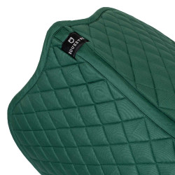 Tapis de selle obstacle en coton collection basique Equestro Vert
