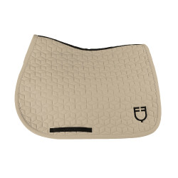 Tapis de selle de saut en matelassage cubique Equestro Oxford tan Rose Tapis de selle de saut en matelassage cubique Equestro Oxford tan Rose