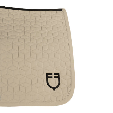 Tapis de selle de saut en matelassage cubique Equestro Oxford tan Rose Tapis de selle de saut en matelassage cubique Equestro Oxford tan Rose