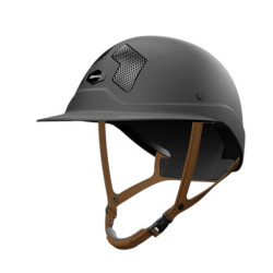 Casque Flex-on Armet noir visière Mixte Dark Jugulaire marron