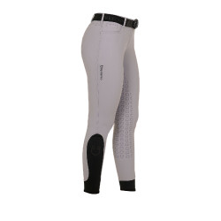 Pantalon femme avec grip intégral Aria en tissu technique Equestro Gris givre