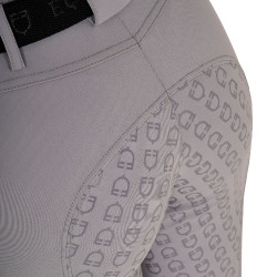 Pantalon femme avec grip intégral Aria en tissu technique Equestro Gris givre