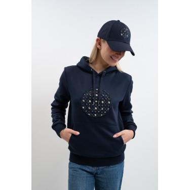 Sweat Harcour Samy Marine mosaïc Bleu marine