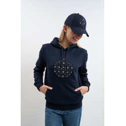 Sweater Harcour Samy Marine mozaïek Marineblauw