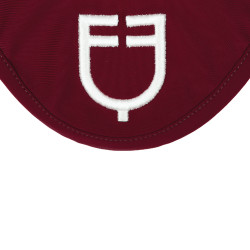 Bonnet anti-mouches en tissu technique avec logo Equestro Vin / blanc Rouge