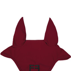 Bonnet anti-mouches en tissu technique avec logo Equestro Vin / noir Rouge