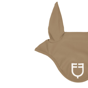 Vliegenmuts van technische stof met Equestro-logo Zand / wit Beige