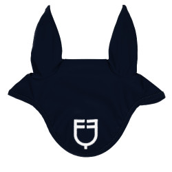 Vliegenmuts van technische stof met Equestro-logo Marine / wit Blauw